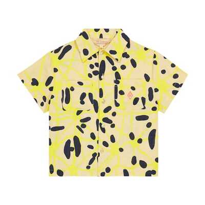 The Animals Observatory 女童 上衣 袋鼠图案亚麻棉质衬衫童装