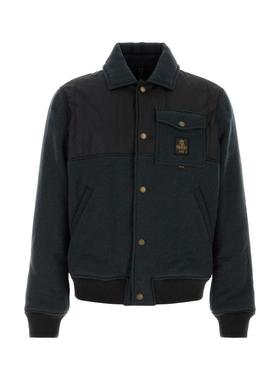 RefrigiWear 男士 FW25 夹克 Dorian 深蓝尼龙带里衬夹克