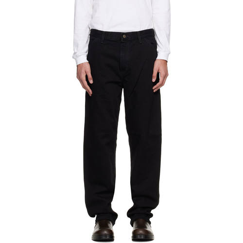 Carhartt WIP 卡哈特 男士 牛仔长裤 黑色 Single Knee 牛仔裤