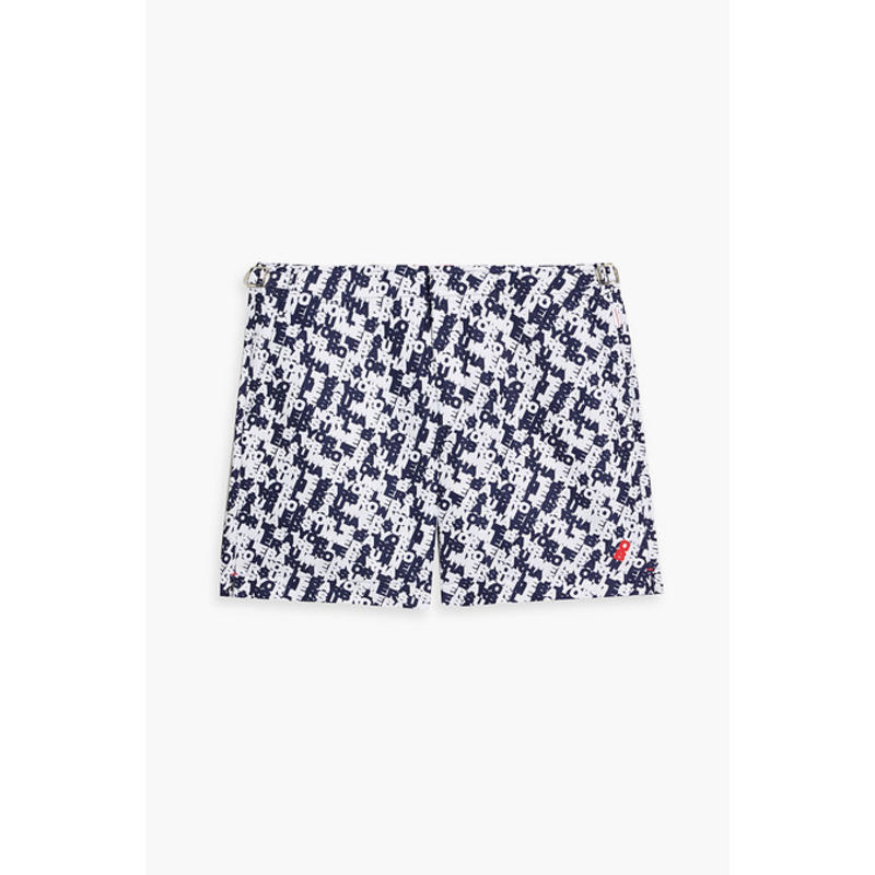 Orlebar Brown 男士 泳裤 Bulldog 中长徽标印花泳裤