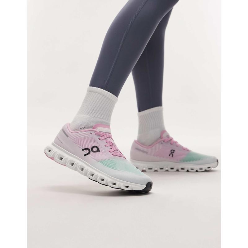 On 女士 运动鞋 Cloud 6 Push all day 粉色绿色训练鞋