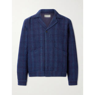夹克 SS26 链条格纹棉质羊毛混纺夹克 男士 Folk
