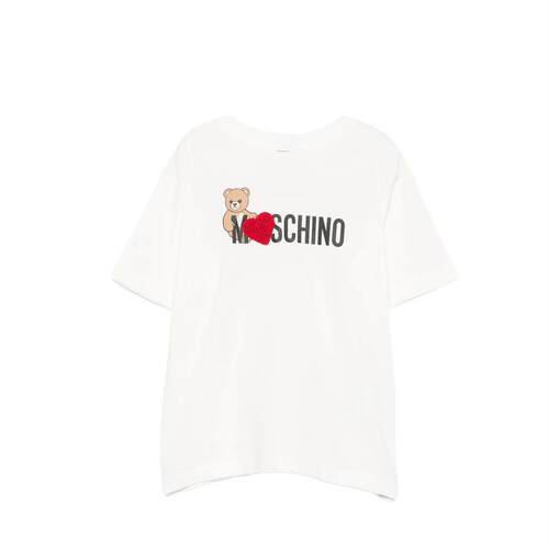 Moschino 莫斯奇诺 男童 上衣 Moschino and Polos T恤白色童装