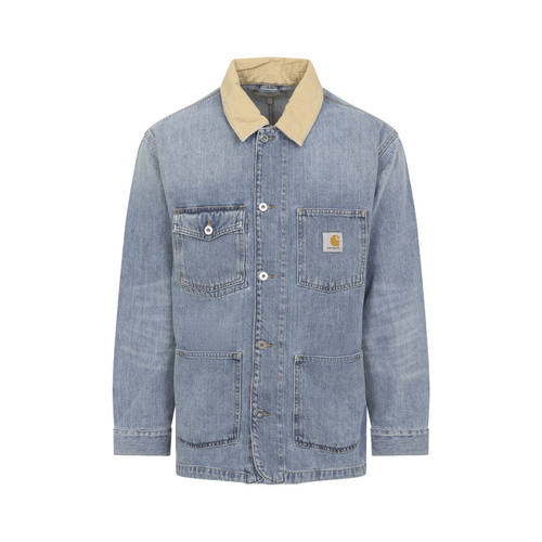 Carhartt WIP 卡哈特 男士 外套 WARREN CHORE 蓝色造旧棉质大衣