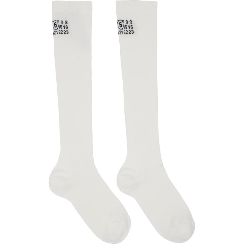 MM6 Maison Margiela马吉拉女士 袜子 白色长筒袜