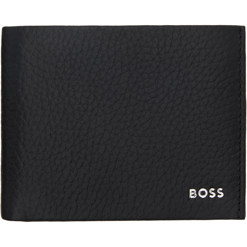 HUGO BOSS雨果博斯 男士 钱包 黑色 Leather Logo Lettering 钱包