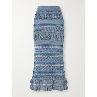 中长裙 Etro SS26 女士 钩编饰边中长针织裙 艾绰