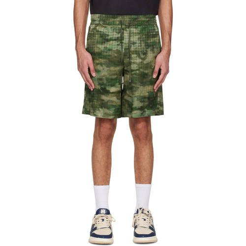 Amiri 埃米尔 男士 短裤 绿色 MA Quad Camo