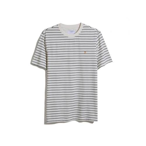 Farah 男士 T恤 oakland 条纹海军蓝T恤(白色)