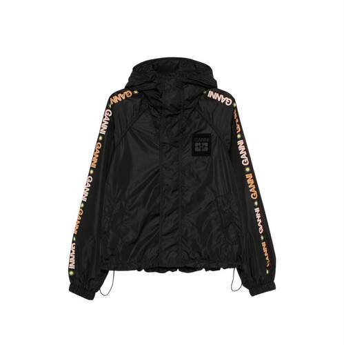 Ganni 甘尼 女士 FW26 夹克 黑色锦纶尼龙