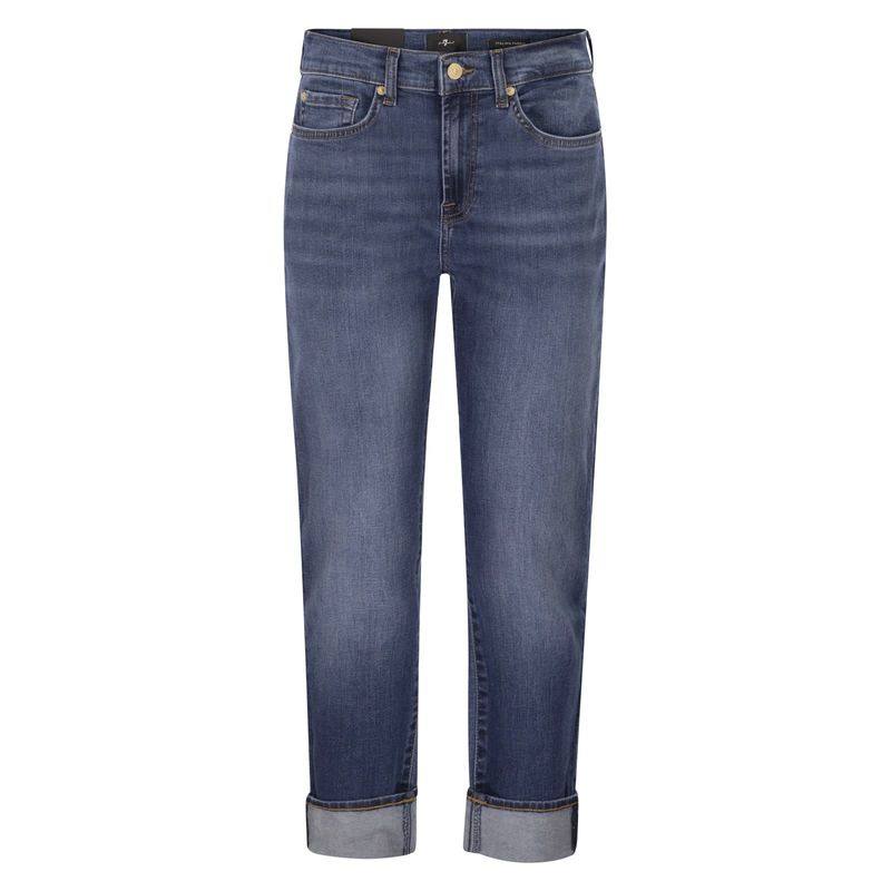 7 For All Mankind 女士 长裤 宽松紧身中号束腰男友风牛仔裤