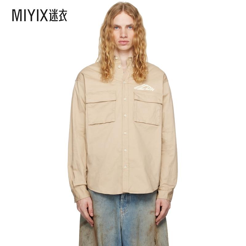 DSquared2D2次方 男士米色 Icon Dropped Shoulder 衬衫 迷衣时尚
