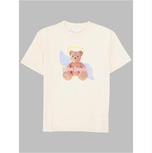 Palm Angels 棕榈天使 女童 T恤 reg s/s 领徽标磨毛女生童装