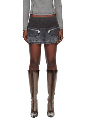 Miss Sixty 女士 迷你裙 黑色 KNWLS 联名荷叶边短裙