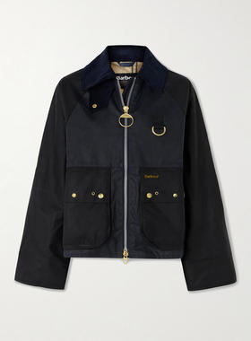 Barbour 女士 夹克 Kearton two-tone 灯芯绒饰边打蜡棉质夹克