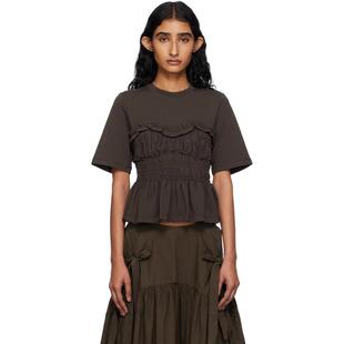 Cecilie Bahnsen 女士 T恤 棕色 Vilde