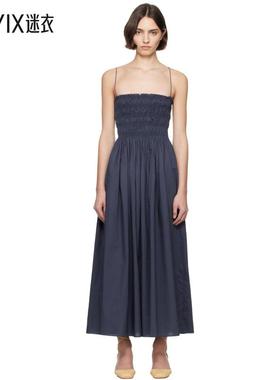 Matteau 女款海军蓝 Shirred Bodice 连衣裙  迷衣时尚