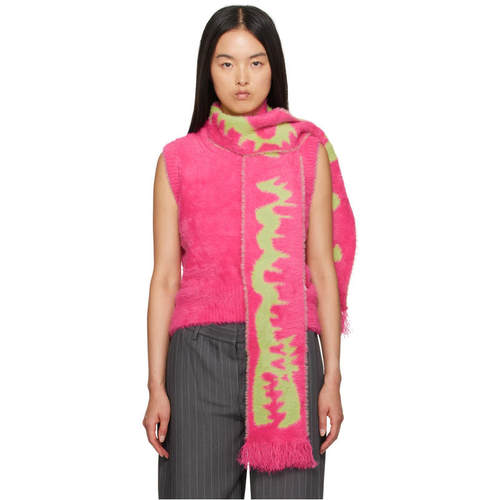 Charles Jeffrey Loverboy 女士 上衣 粉色 Fluffy Scarf 马甲