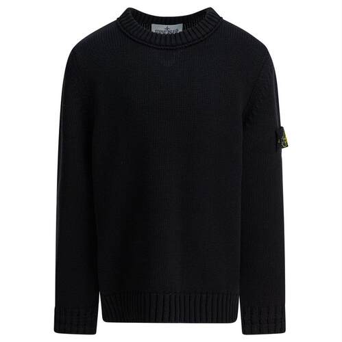 Stone Island 石头岛 男童 FW25 上衣 黑色棉混纺针织衫童装