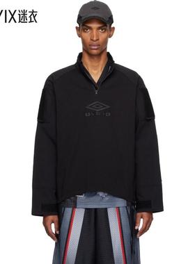 Umbro 男款黑色 Tactical Half Zip 套头衫 迷衣时尚