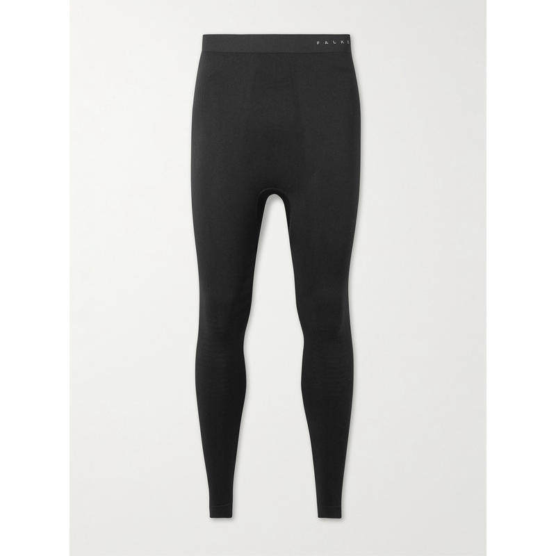 Falke 男士 SS26 运动紧身裤 Ski 再生罗纹针织连裤袜