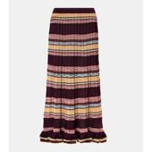 Johnson 女士 中长裙 Ulla Seraphine 条纹褶裥中长半身裙