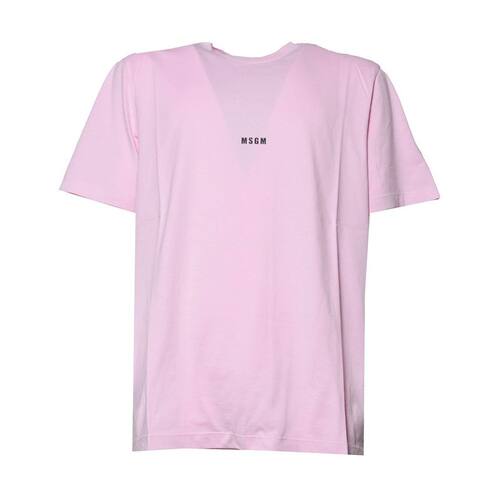 MSGM 男士 SS26 T恤 徽标印花圆领 T 恤