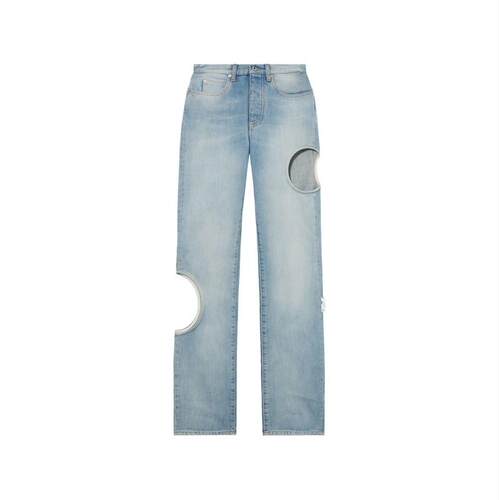 Off-White 女士 SS26 牛仔长裤 米白牛仔裤