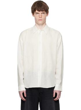 Studio Nicholson 男士 衬衫 白色 Rafe Linen