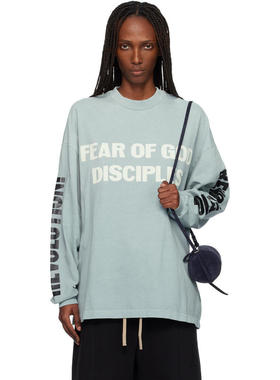 Fear Of God 女士 T恤 蓝色 Relaxed Long Sleeve Disciple T 恤