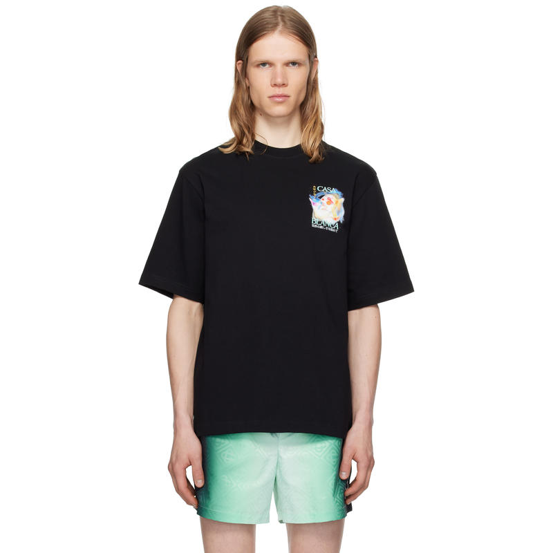 Casablanca 男士 T恤 黑色 Galactic Connection T 恤