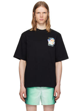 Casablanca 男士 T恤 黑色 Galactic Connection T 恤