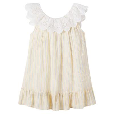 Louise Misha 女童 连衣裙 Danya 刺绣条纹棉质童装