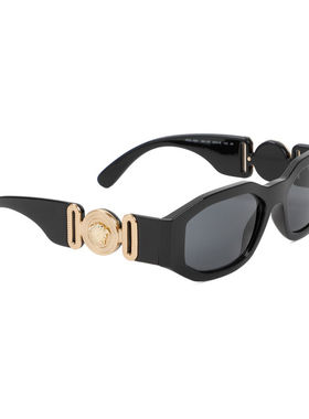 Versace 范思哲 中性（成人） SS26 太阳镜 BIGGIE 黑色太阳眼镜