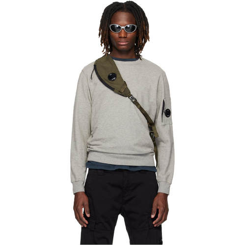 C.P. Company 男士 卫衣 灰色 Light Fleece Crewneck 套头衫