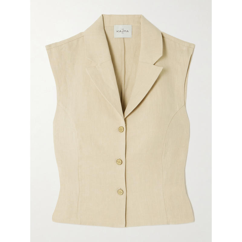 Le Kasha 女士 马甲 Sawadah 亚麻背心