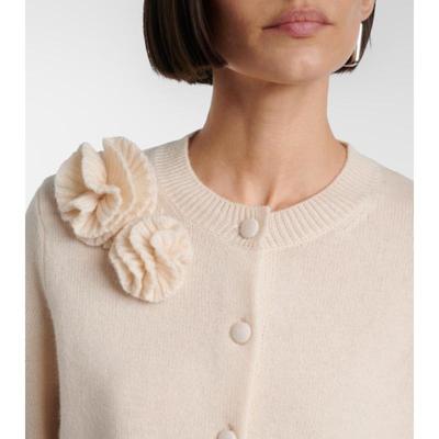 Jardin Des Orangers 女士 开衫 花朵装饰羊毛羊绒针织开衫