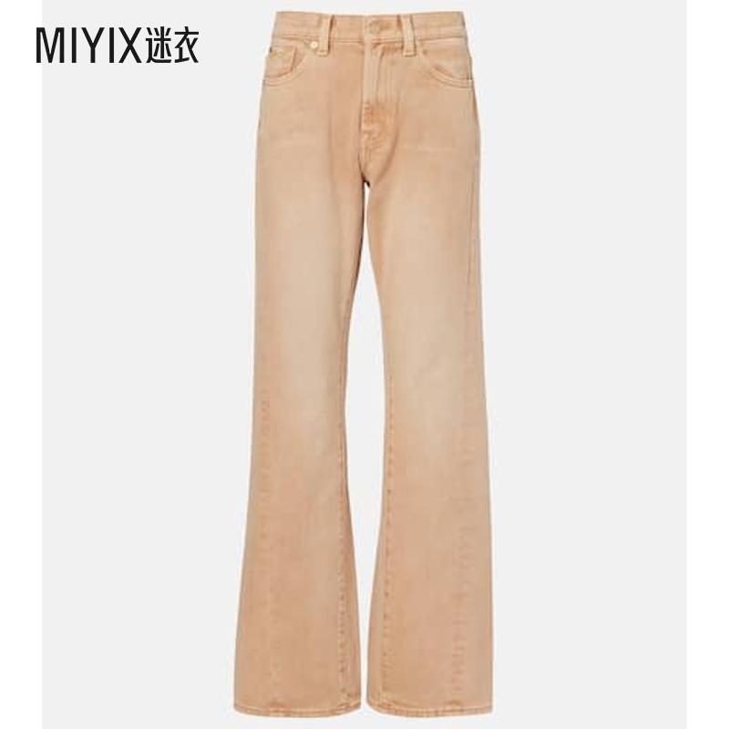 7 For All Mankind 女款Tess 扭曲中腰阔腿牛仔裤 迷衣时尚