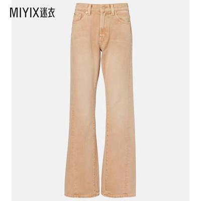 7 For All Mankind 女款Tess 扭曲中腰阔腿牛仔裤 迷衣时尚