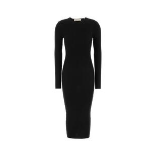 连衣裙 SS26 黑色聚酯混纺 女士 Essentials