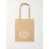 男士 Madame 托特包 A.P.C. Lou Rue 2.0 徽标印花帆布手提包