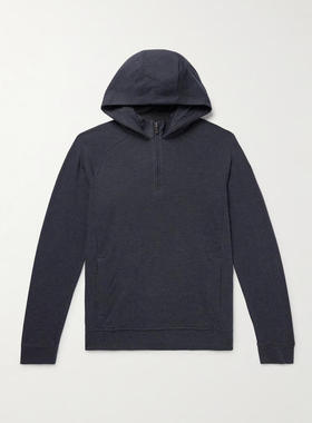 Kjus 男士 卫衣 Inverness Eco-Coffee 棉混纺针织半拉链连帽衫