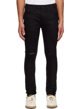 Ksubi 男士 牛仔长裤 黑色 Van Winkle Ace Slice 牛仔裤