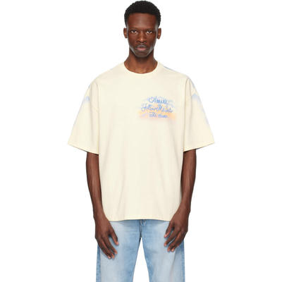 Amiri 埃米尔 男士 T恤 灰白色 Follow Me