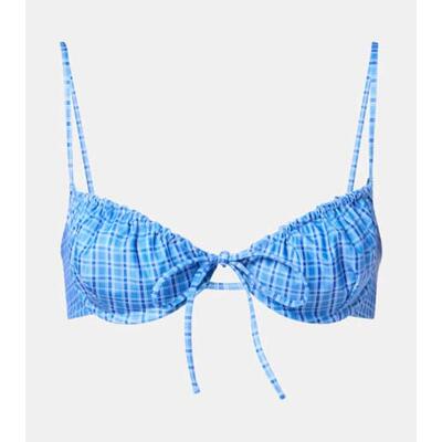 Faithfull the Brand 女士 比基尼 Ombra 格纹上装