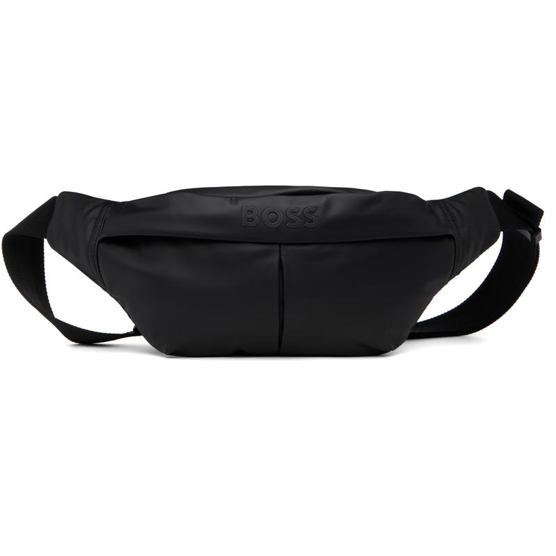 HUGO BOSS雨果博斯 男士 手拿包 黑色 Logo Detail 腰包