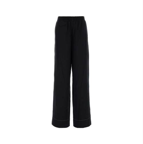 A.P.C. 女士 FW26 长裤 Lucy 深蓝粘胶纤维混纺阔腿裤子