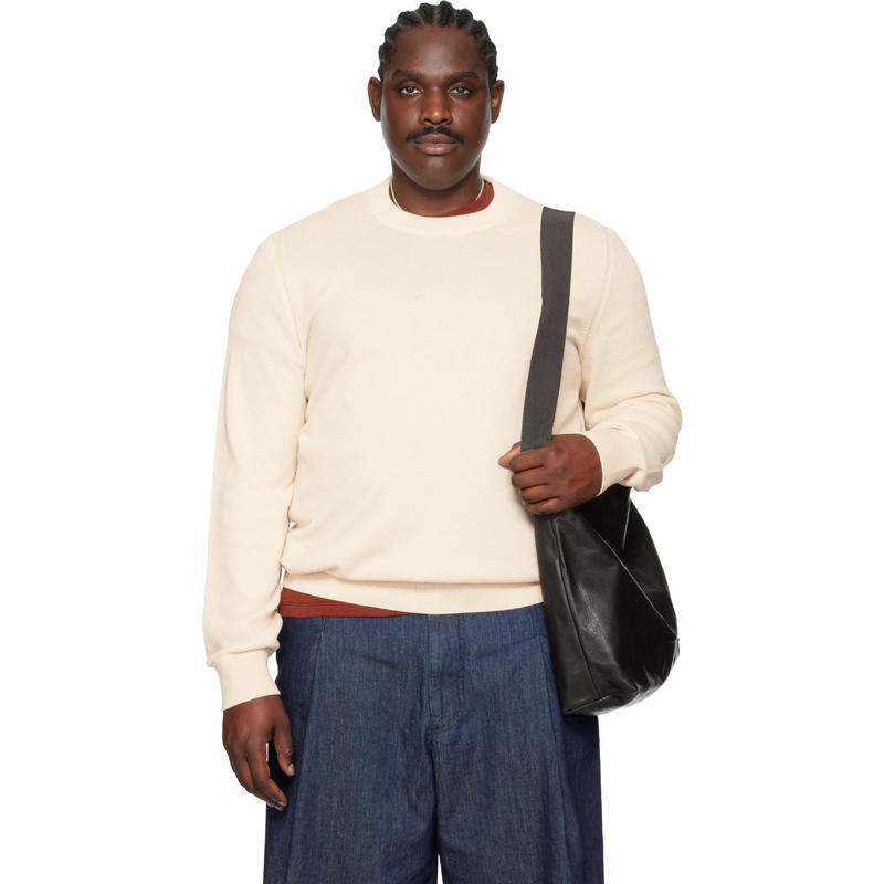 Boss 男士 上衣 灰白色 Micro-Structured Cotton 套头衫