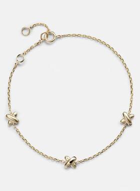 STONE AND STRAND 女士 手链 Kisses 金色14kt金链条