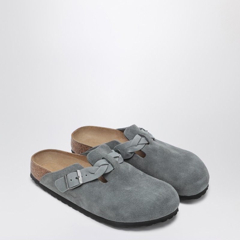 Birkenstock 女士 SS25 凉鞋 BOSTON COLOUR BASALT 编织灰色便鞋